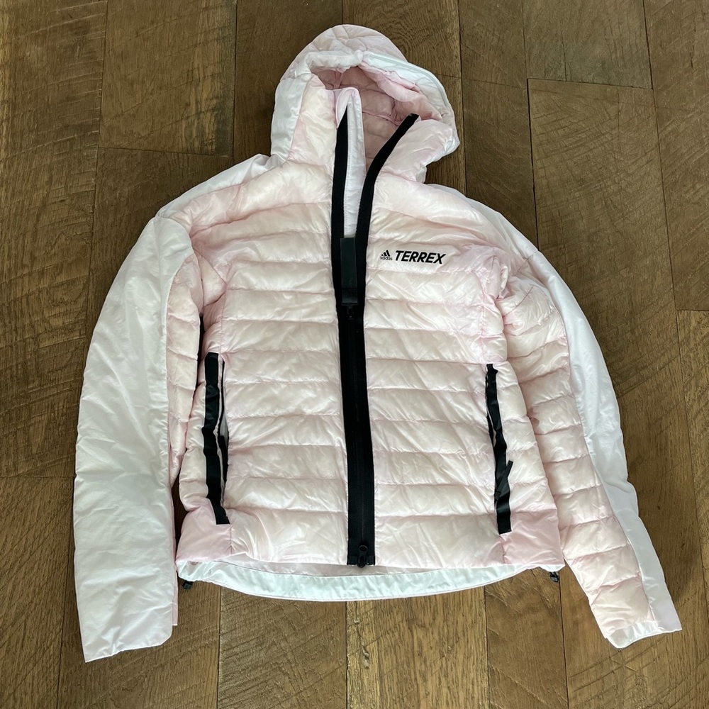 Adidas Terrex new light pink down jacket